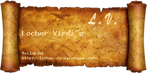 Locher Virág névjegykártya